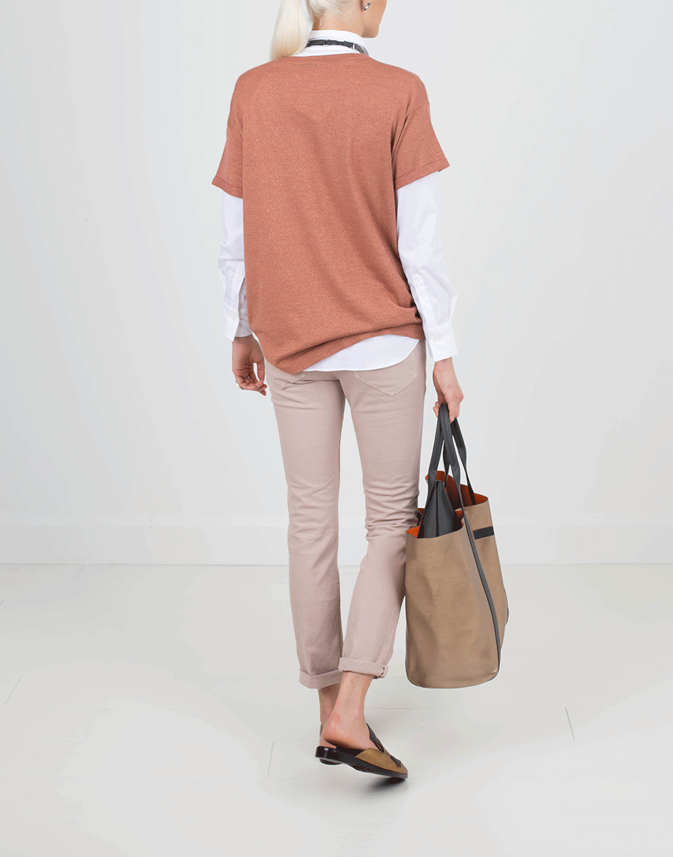 BRUNELLO CUCINELLI-Rolled Sleeve Tee-