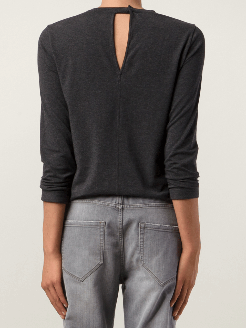 BRUNELLO CUCINELLI-Cotton Jersey With Swarovski Neck-