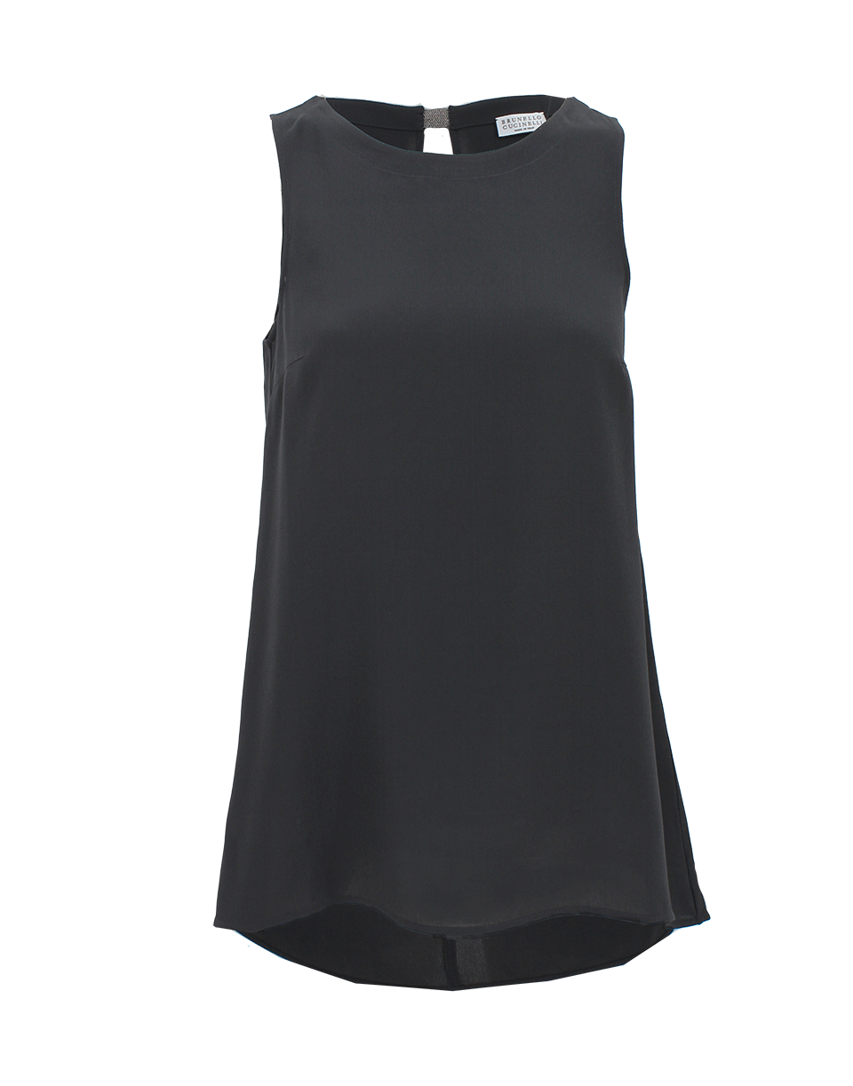 BRUNELLO CUCINELLI-Sleeveless High Low Monili Crewneck-