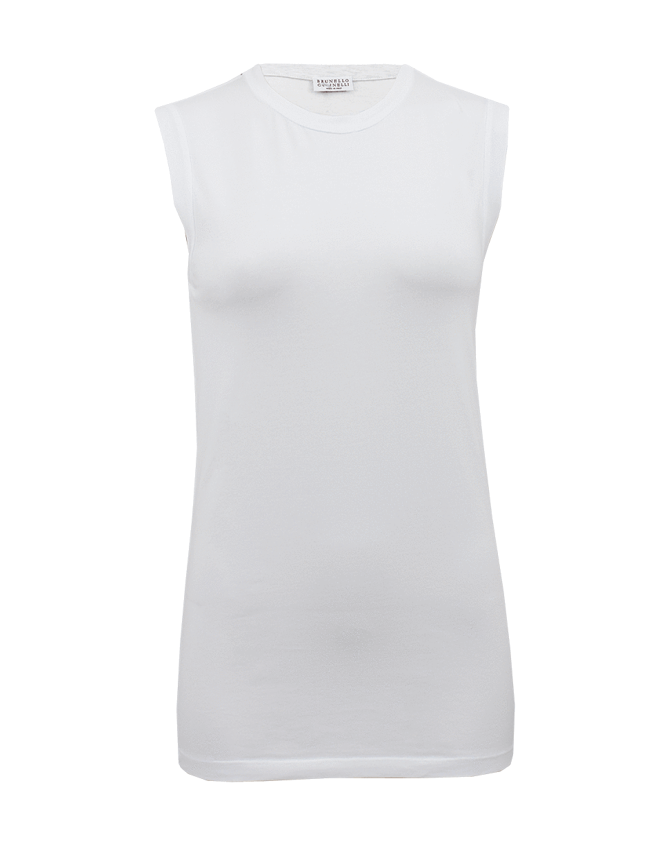 BRUNELLO CUCINELLI-Sleeveless Jersey Muscle Tee-