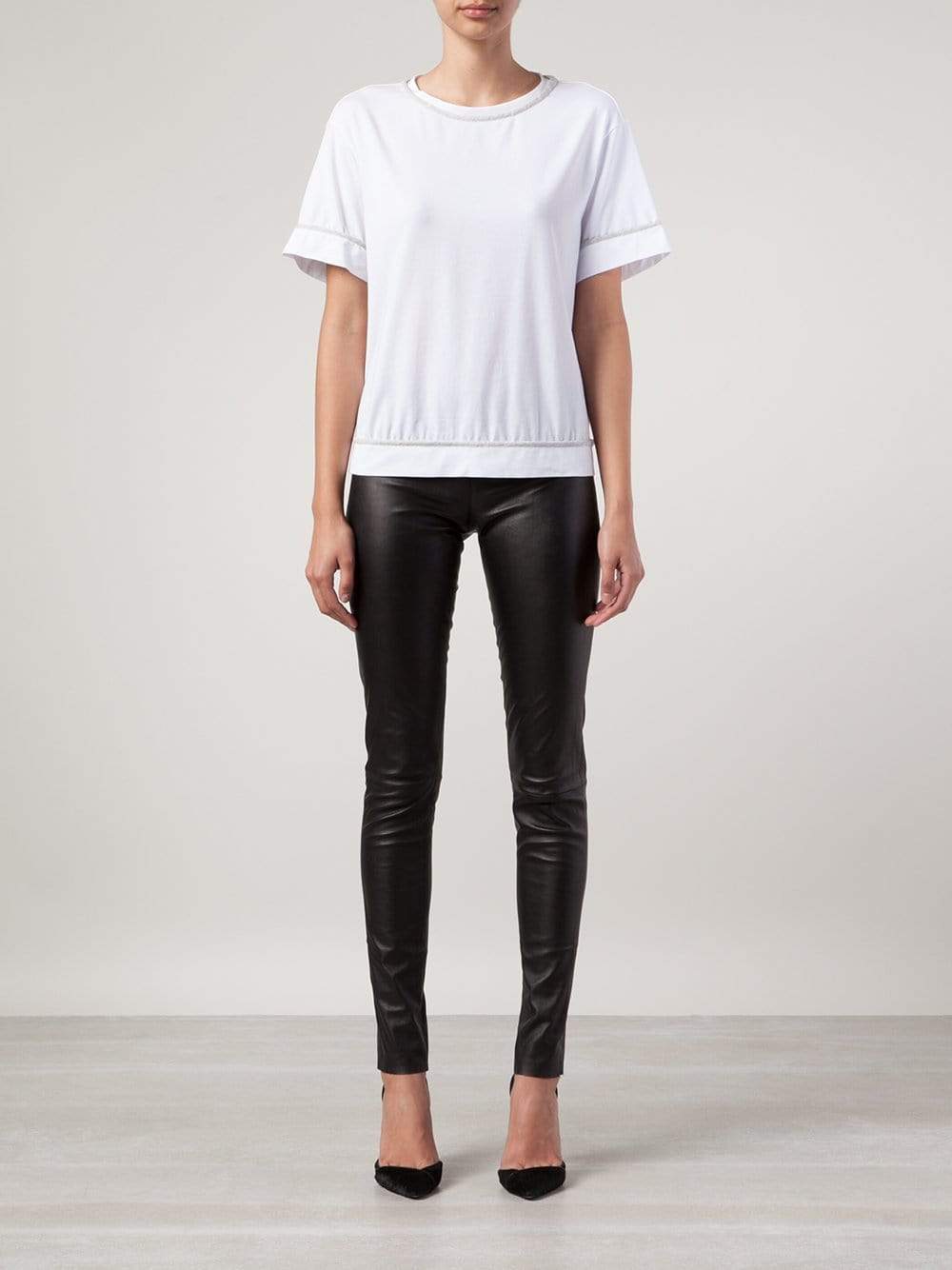 BRUNELLO CUCINELLI-Contrast Boxy Tee-