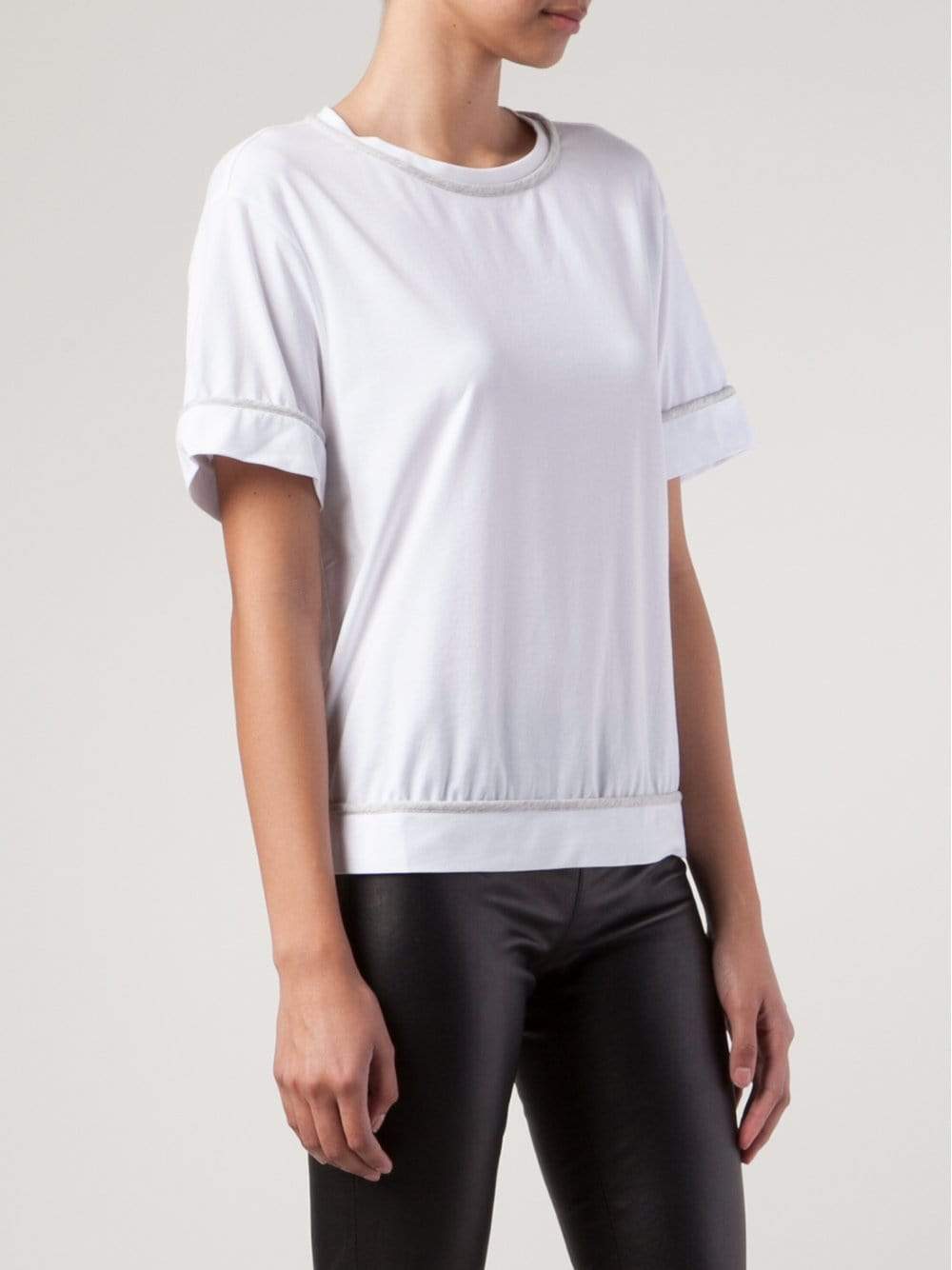 BRUNELLO CUCINELLI-Contrast Boxy Tee-