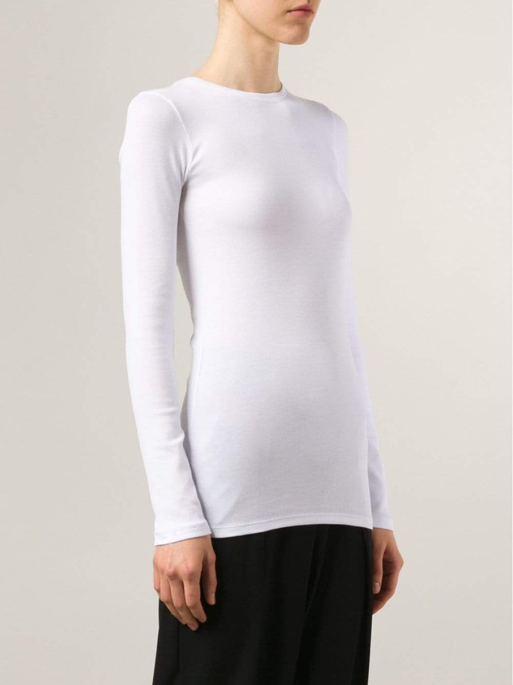 BRUNELLO CUCINELLI-Long-Sleeve Ribbed Tee-