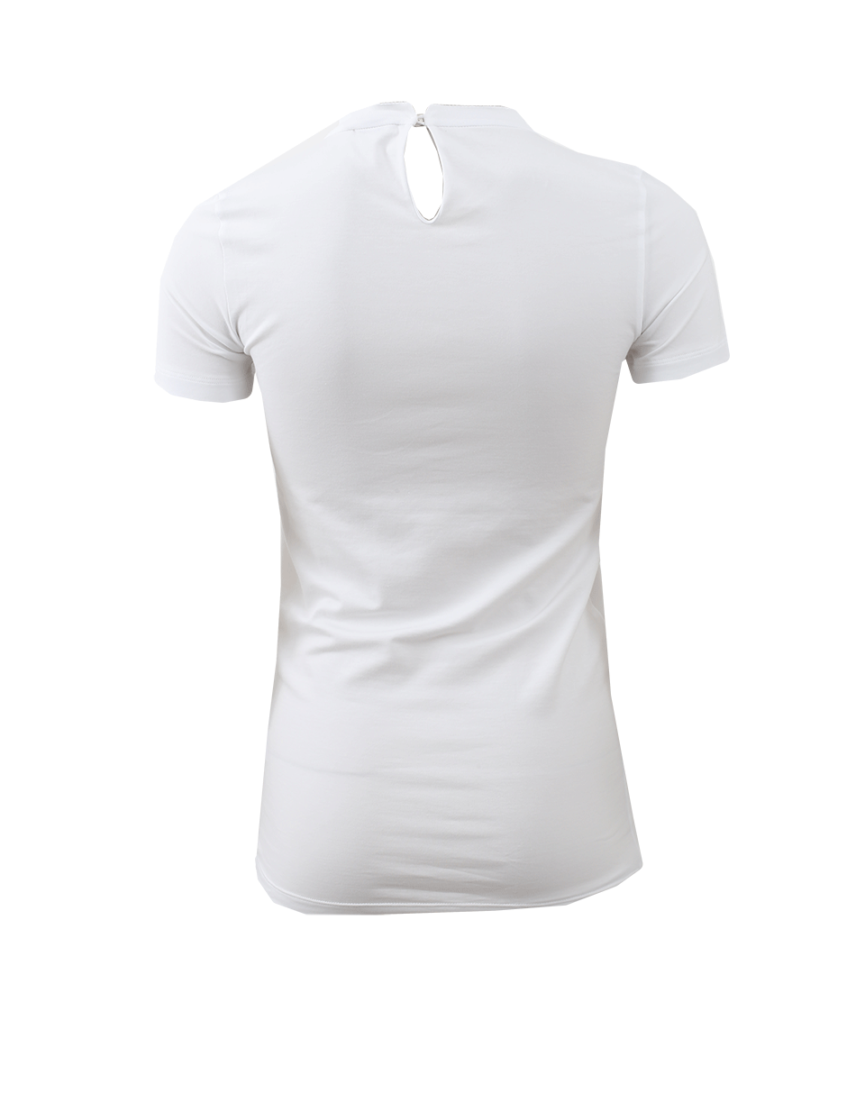 BRUNELLO CUCINELLI-Monili Trim Cotton Tee-