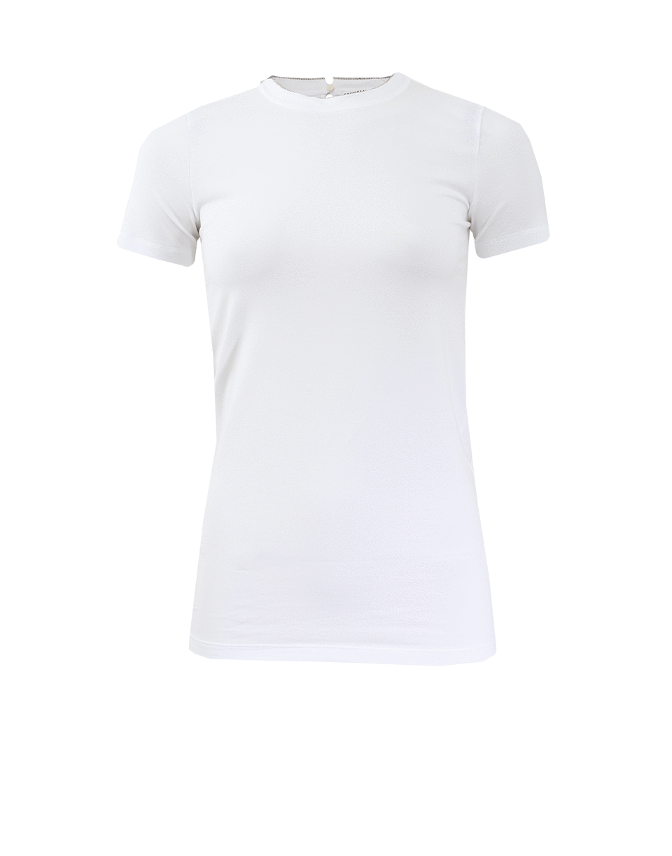 BRUNELLO CUCINELLI-Monili Trim Cotton Tee-
