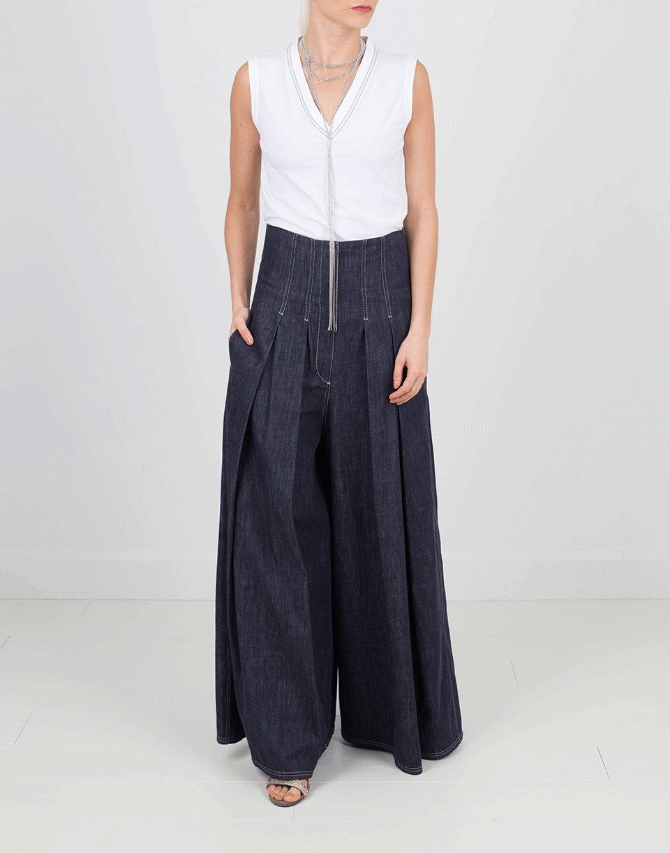 BRUNELLO CUCINELLI-Flat Lurex Stitch T-Shirt-