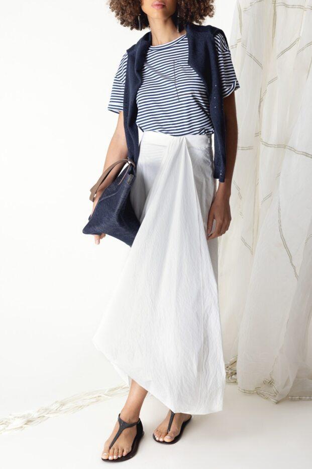 Shiny Pocket Striped T-Shirt-WHT/BLUE-XS-CLOTHINGTOPT-SHIRT-BRUNELLO CUCINELLI