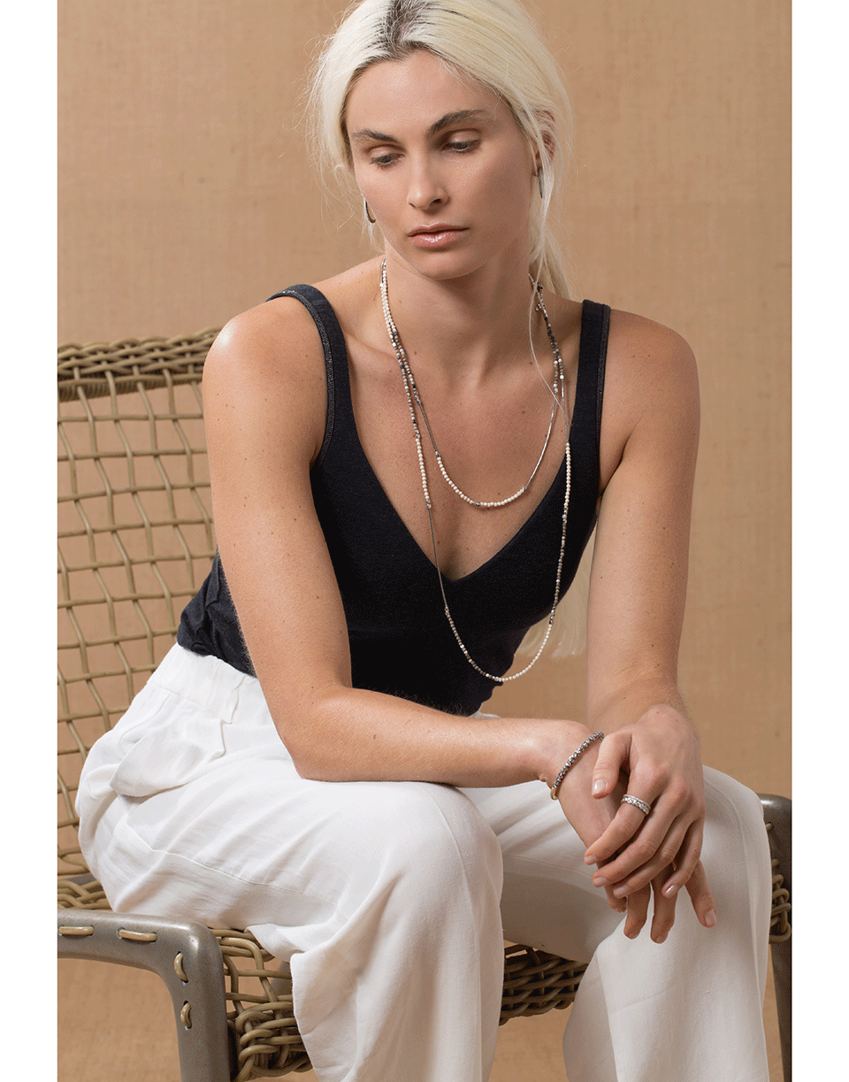 BRUNELLO CUCINELLI-Monili Strap Jersey Tank-