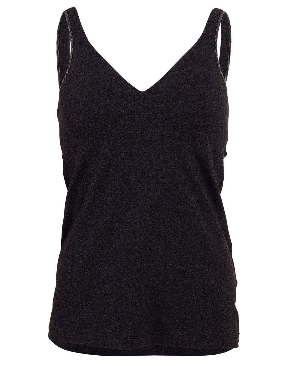 BRUNELLO CUCINELLI-Monili Strap Jersey Tank-