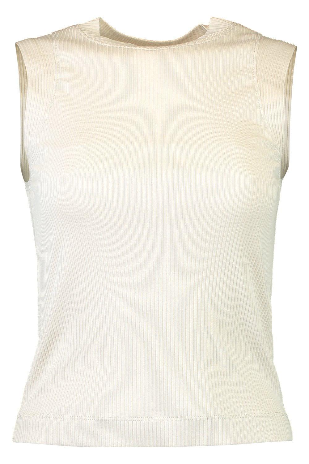 BRUNELLO CUCINELLI-Ribbed Tank - Beige-