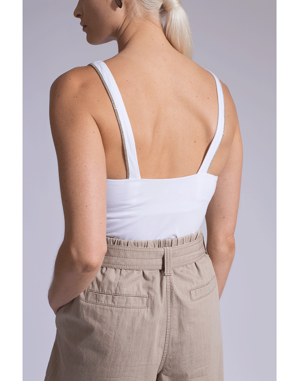 BRUNELLO CUCINELLI-Molded Cup Monili Strap Tank Top-