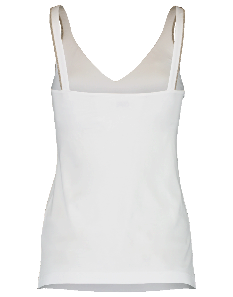 BRUNELLO CUCINELLI-Molded Cup Monili Strap Tank Top-
