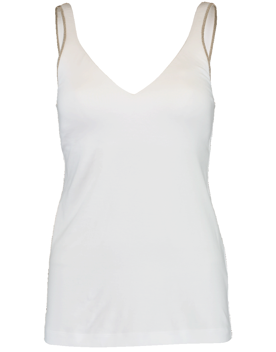 BRUNELLO CUCINELLI-Molded Cup Monili Strap Tank Top-