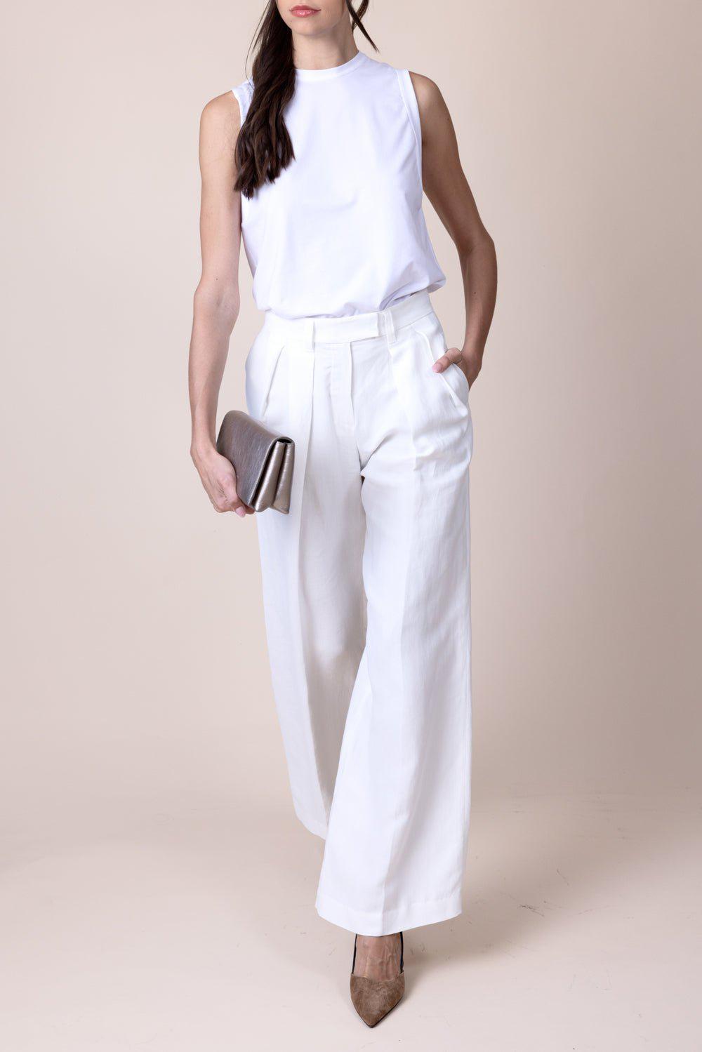 BRUNELLO CUCINELLI-White Cotton Jersey Muscle Tank-