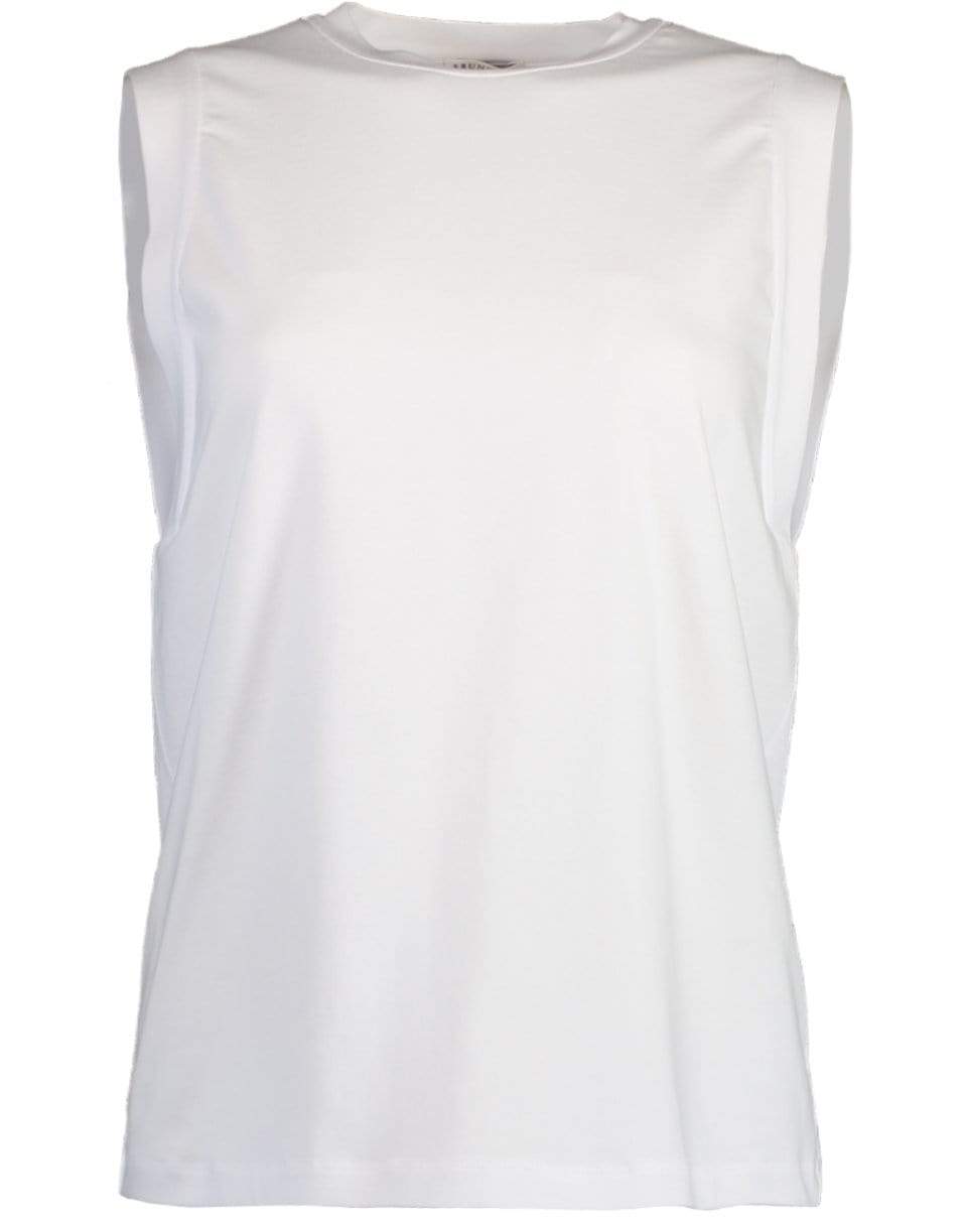 BRUNELLO CUCINELLI-White Cotton Jersey Muscle Tank-