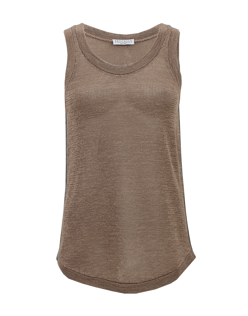 BRUNELLO CUCINELLI-Cotton Monili Stripe Tank-