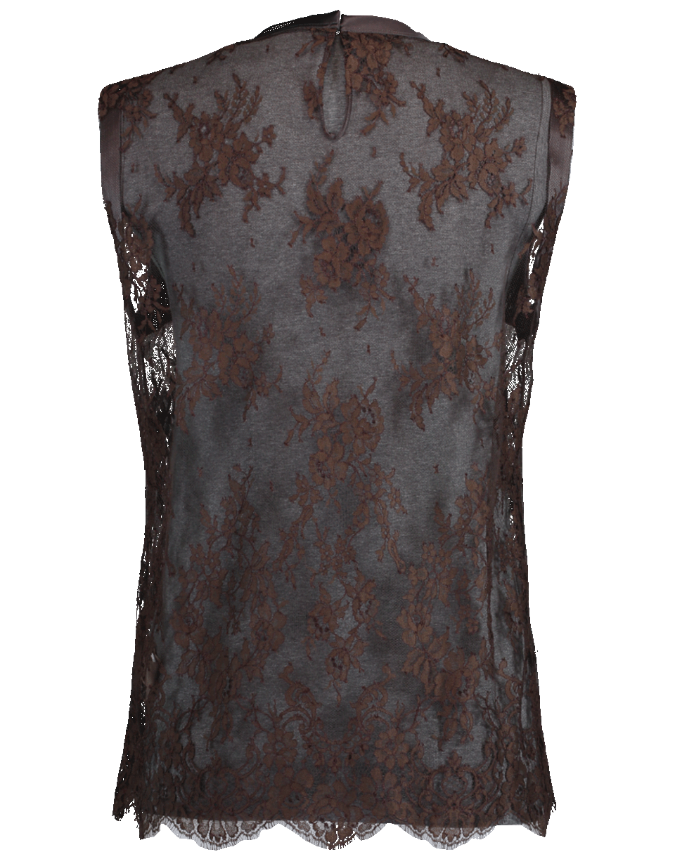 BRUNELLO CUCINELLI-Lace Overlay Jersey Tank-
