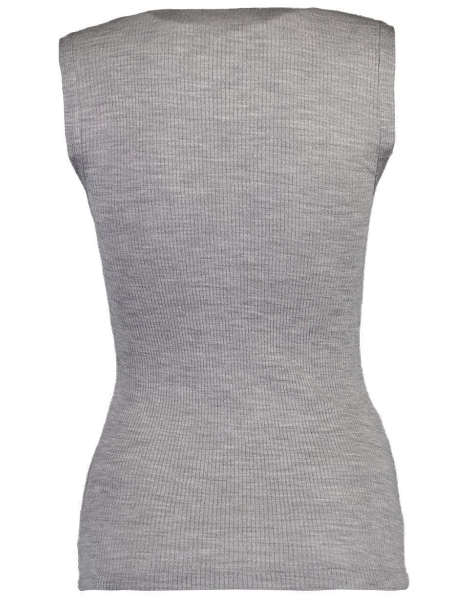 BRUNELLO CUCINELLI-Ribbed Monili Trim Tank-