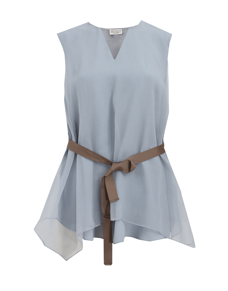 BRUNELLO CUCINELLI-Hankerchief Hem Tank-CLOUD