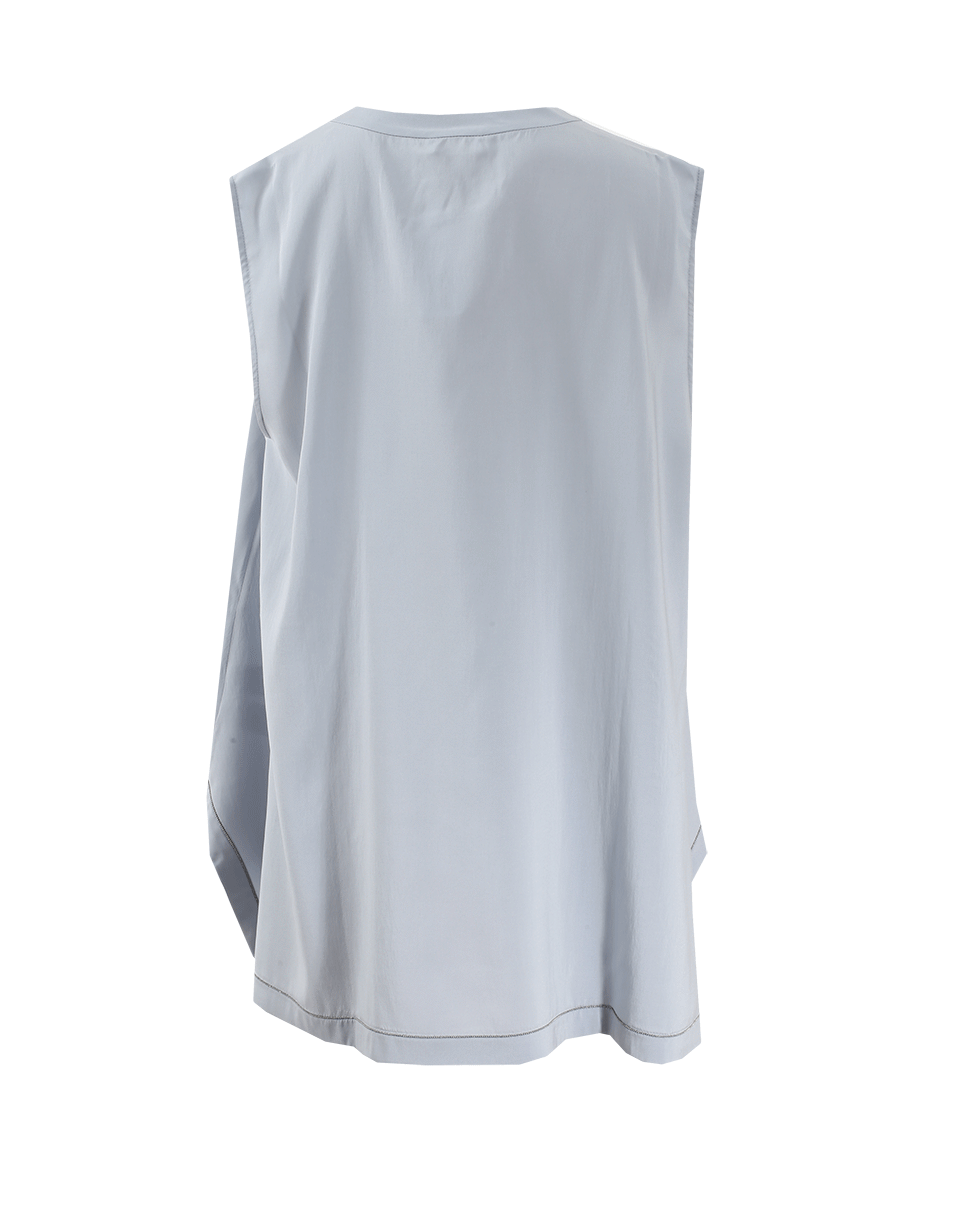 BRUNELLO CUCINELLI-Monili Trim V-Neck Tank-