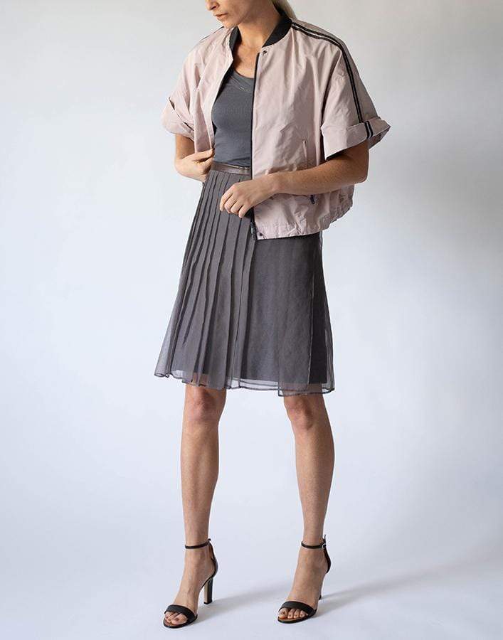 BRUNELLO CUCINELLI-Sleeveless Monili Ribbed Tank-GRAY