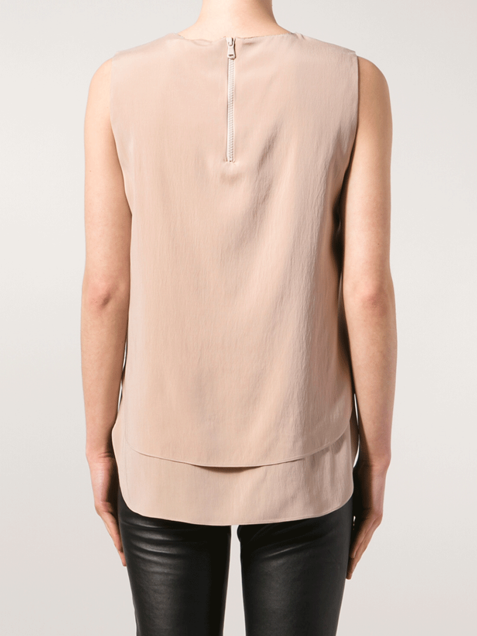 BRUNELLO CUCINELLI-Double Layer Round Hem Tank-