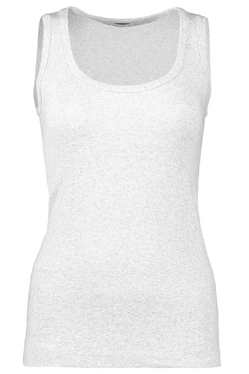 BRUNELLO CUCINELLI-Ribbed Scoop Neck Tank-