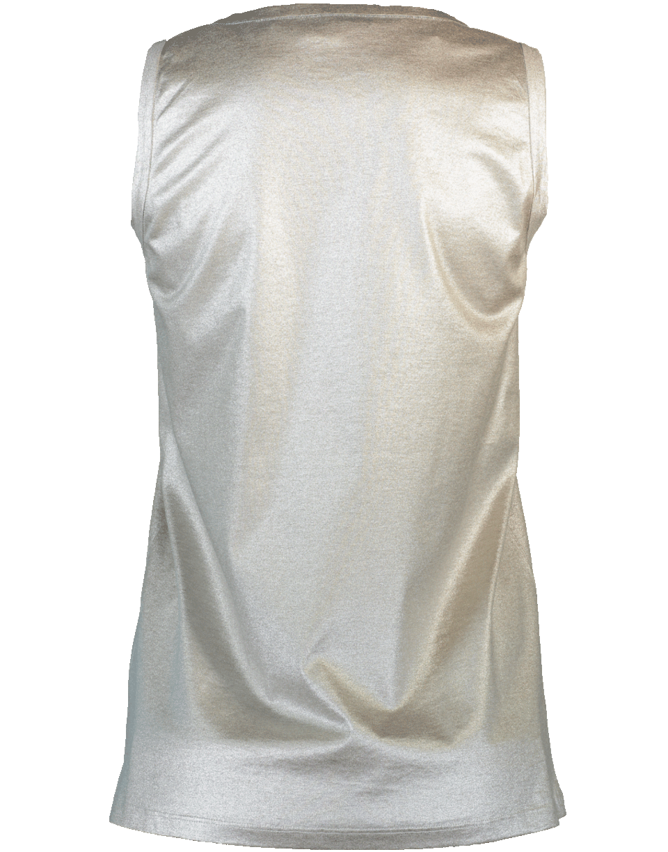 BRUNELLO CUCINELLI-Lamé Cotton Tank-