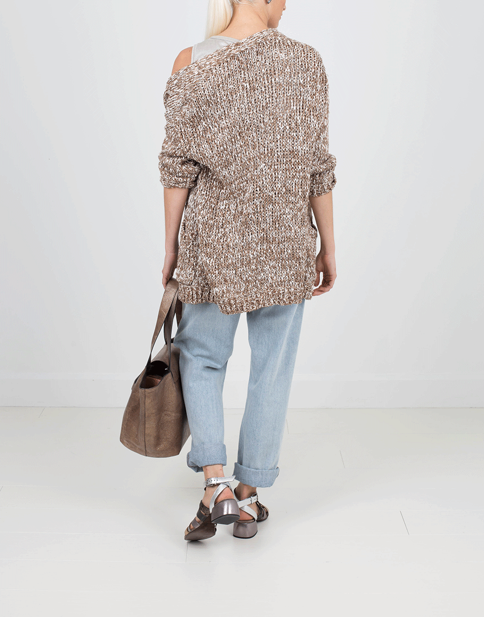 BRUNELLO CUCINELLI-Lamé Cotton Tank-