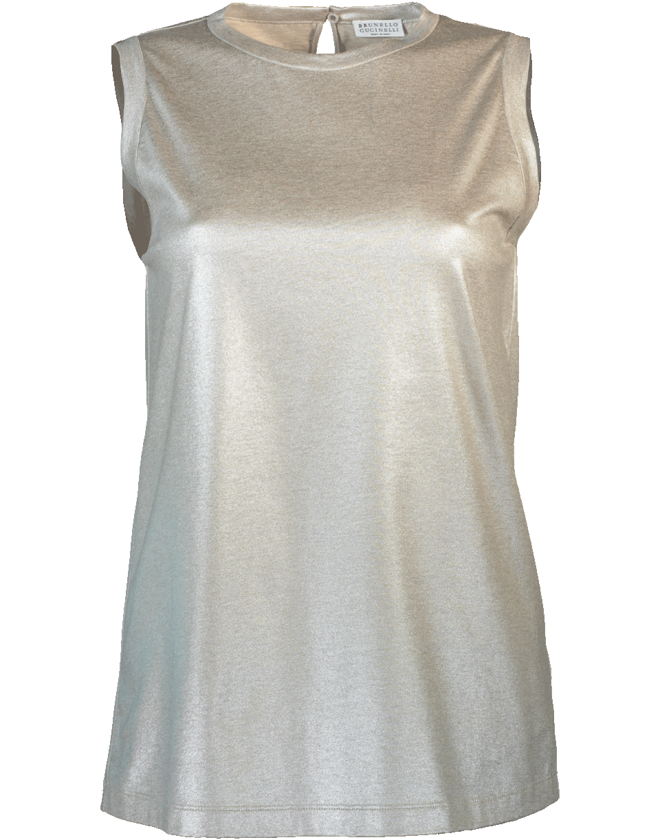 BRUNELLO CUCINELLI-Metallic Lame Tank-