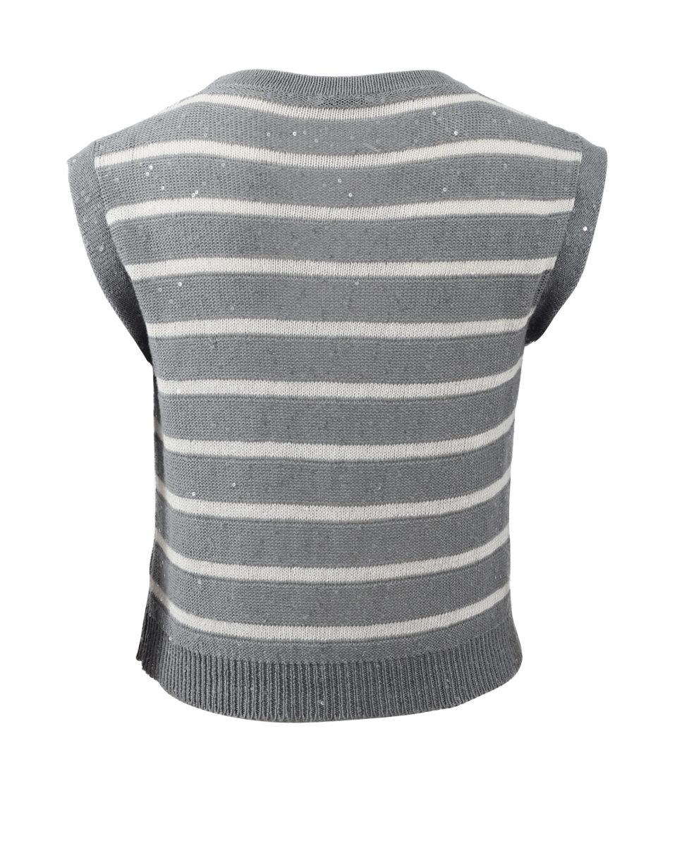 BRUNELLO CUCINELLI-Cropped Strip Pullover-