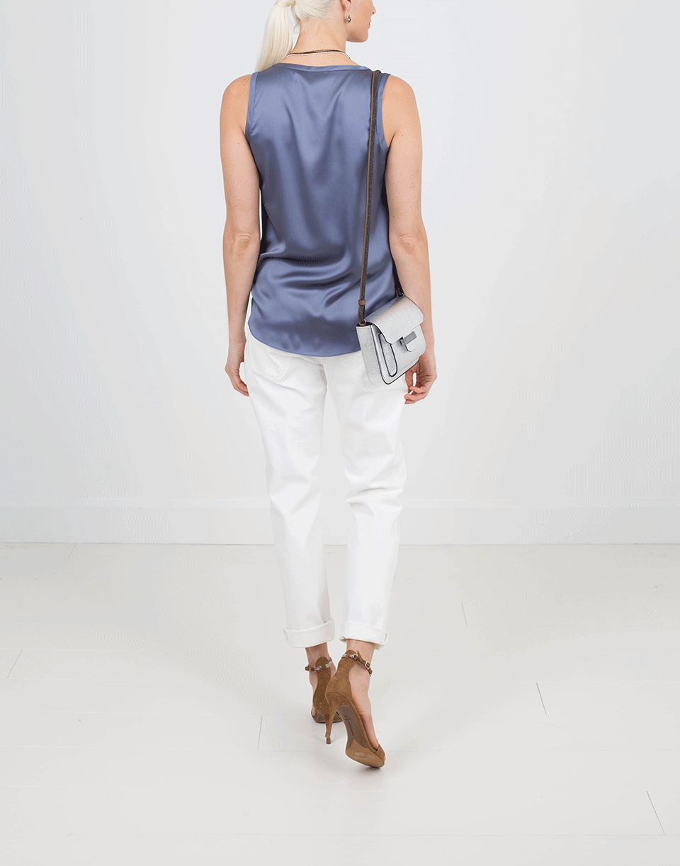 BRUNELLO CUCINELLI-Silk Satin Tank-