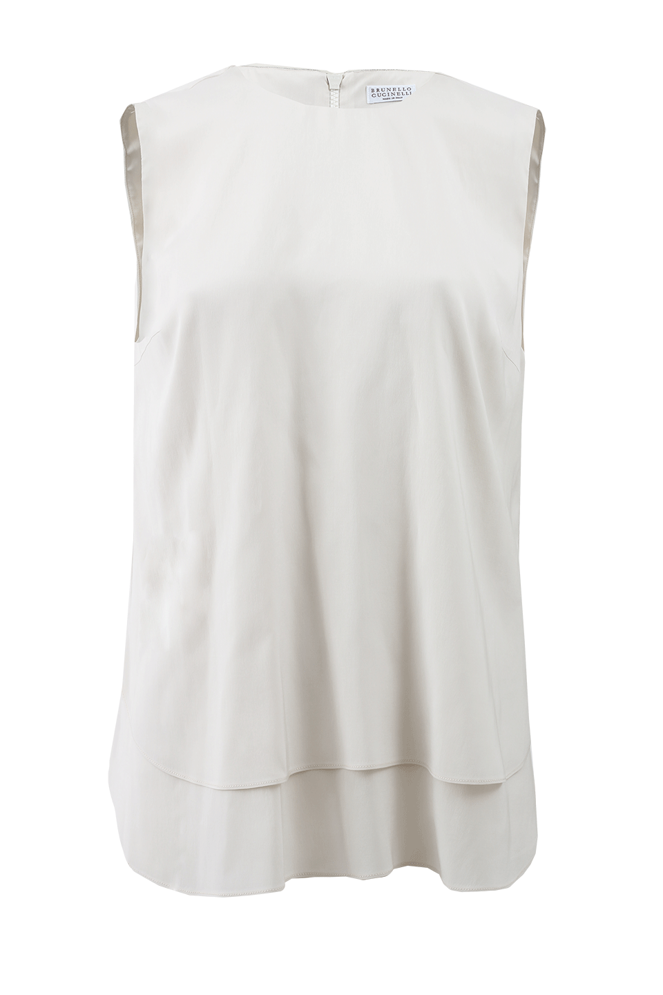 BRUNELLO CUCINELLI-Double Layer Round Hem Tank-