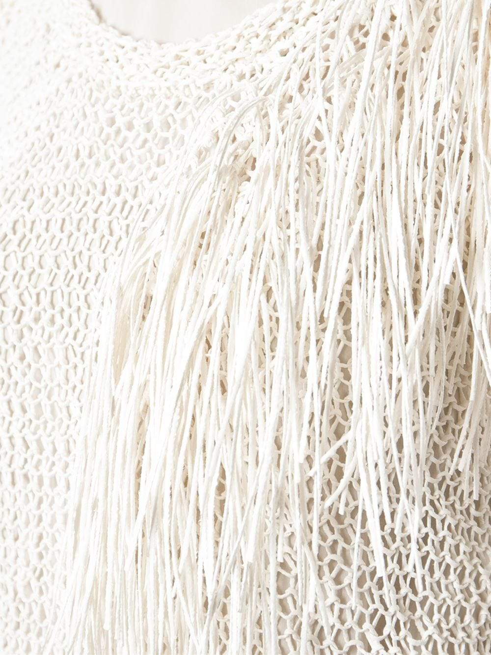 BRUNELLO CUCINELLI-Fringe Detail Macrame Tank-