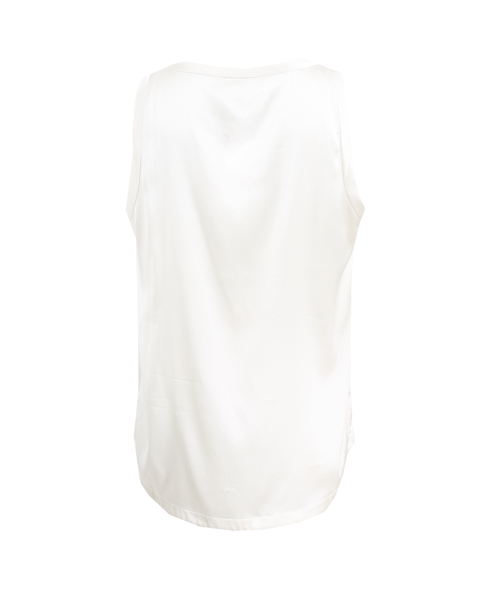 BRUNELLO CUCINELLI-Satin Scoop Neck Tank-VANILLA
