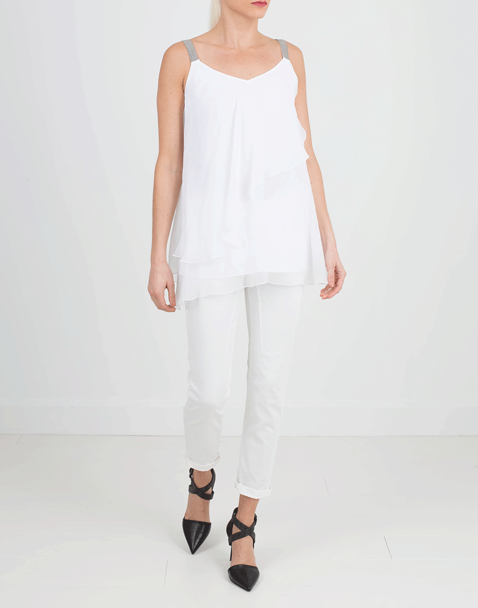 BRUNELLO CUCINELLI-Monili Strap Tank Top-