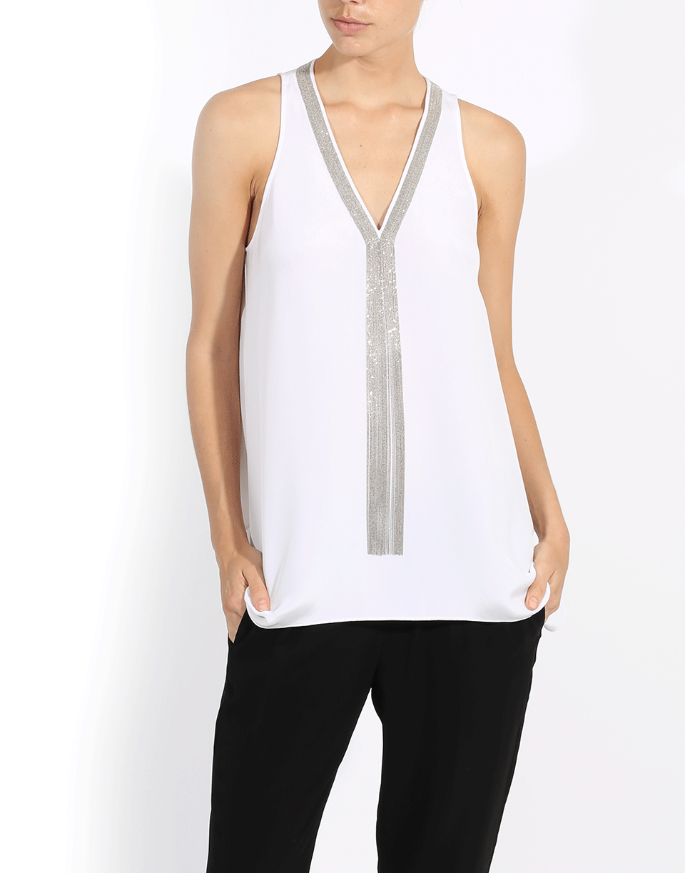 BRUNELLO CUCINELLI-Monili V-Neck Top-