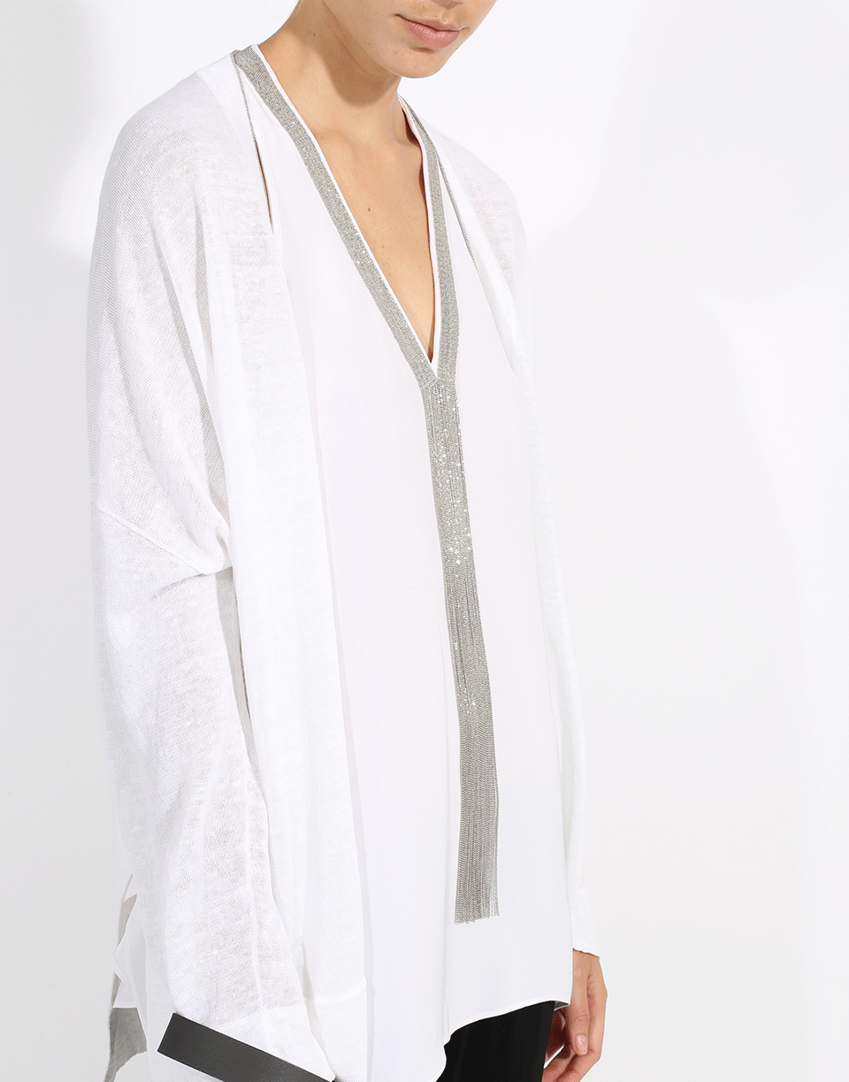 BRUNELLO CUCINELLI-Monili V-Neck Top-
