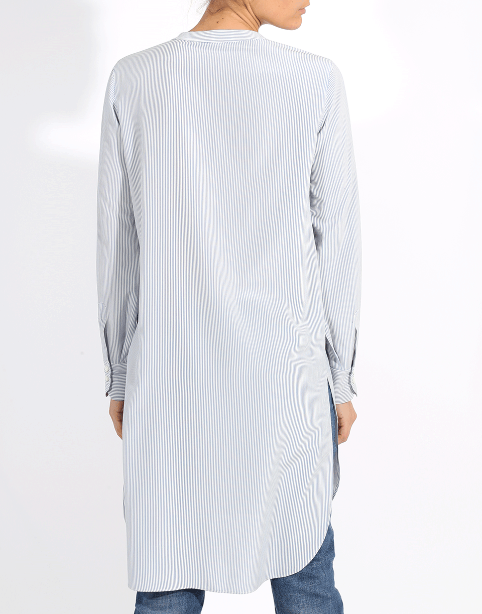 BRUNELLO CUCINELLI-Monili Placket Striped Blouse-