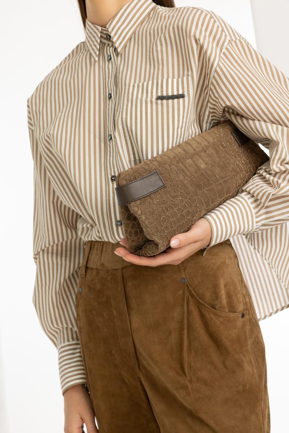 Crocco Clutch-BROWN-O/S-HANDBAGCLUTCHES-BRUNELLO CUCINELLI