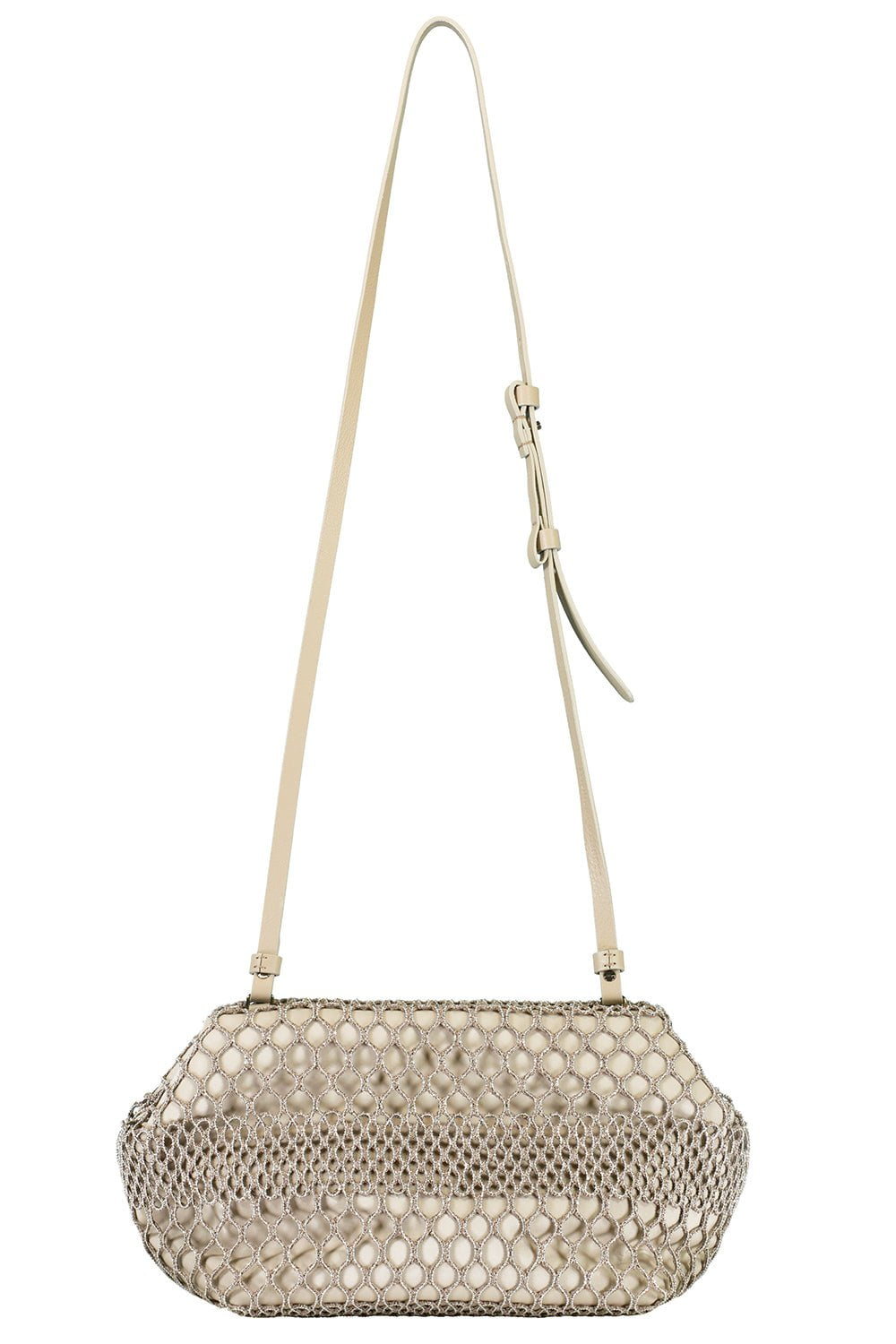 BRUNELLO CUCINELLI-Monili Net Clutch-DK BEIGE