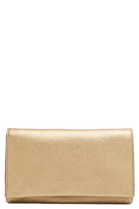 BRUNELLO CUCINELLI-Metallic Clutch - Gold-GOLD