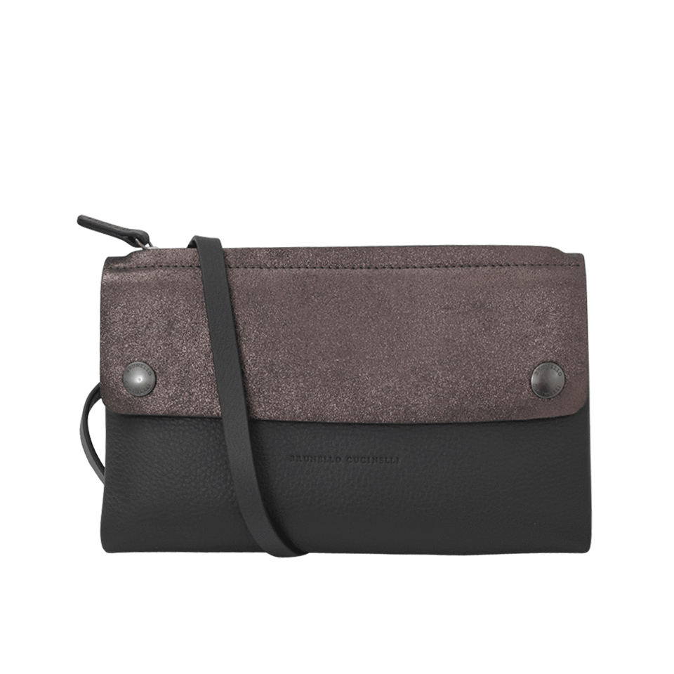 BRUNELLO CUCINELLI-Stardust Crossbody Clutch-GRAPHITE