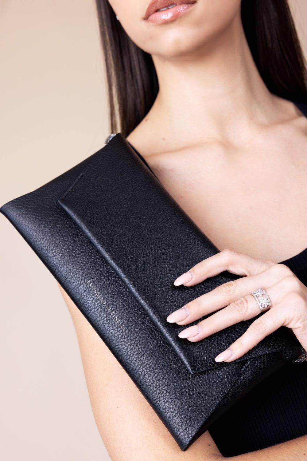 BRUNELLO CUCINELLI-Envelope Clutch - Nero-NERO