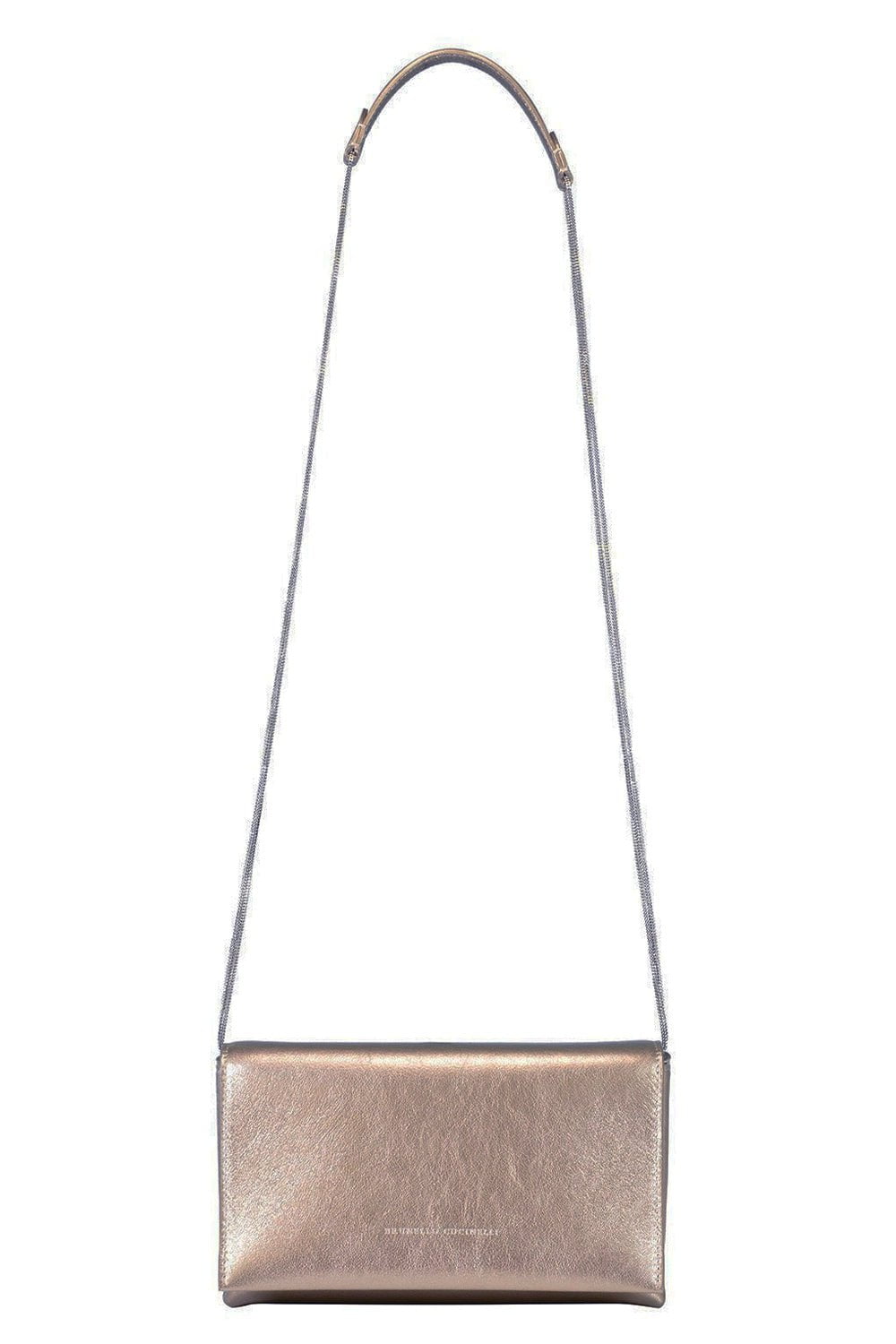 BRUNELLO CUCINELLI-Metallic Crossbody-PEARL