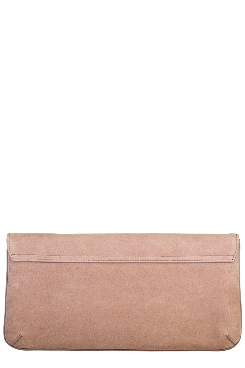 BRUNELLO CUCINELLI-Suede East West Clutch-ROSA