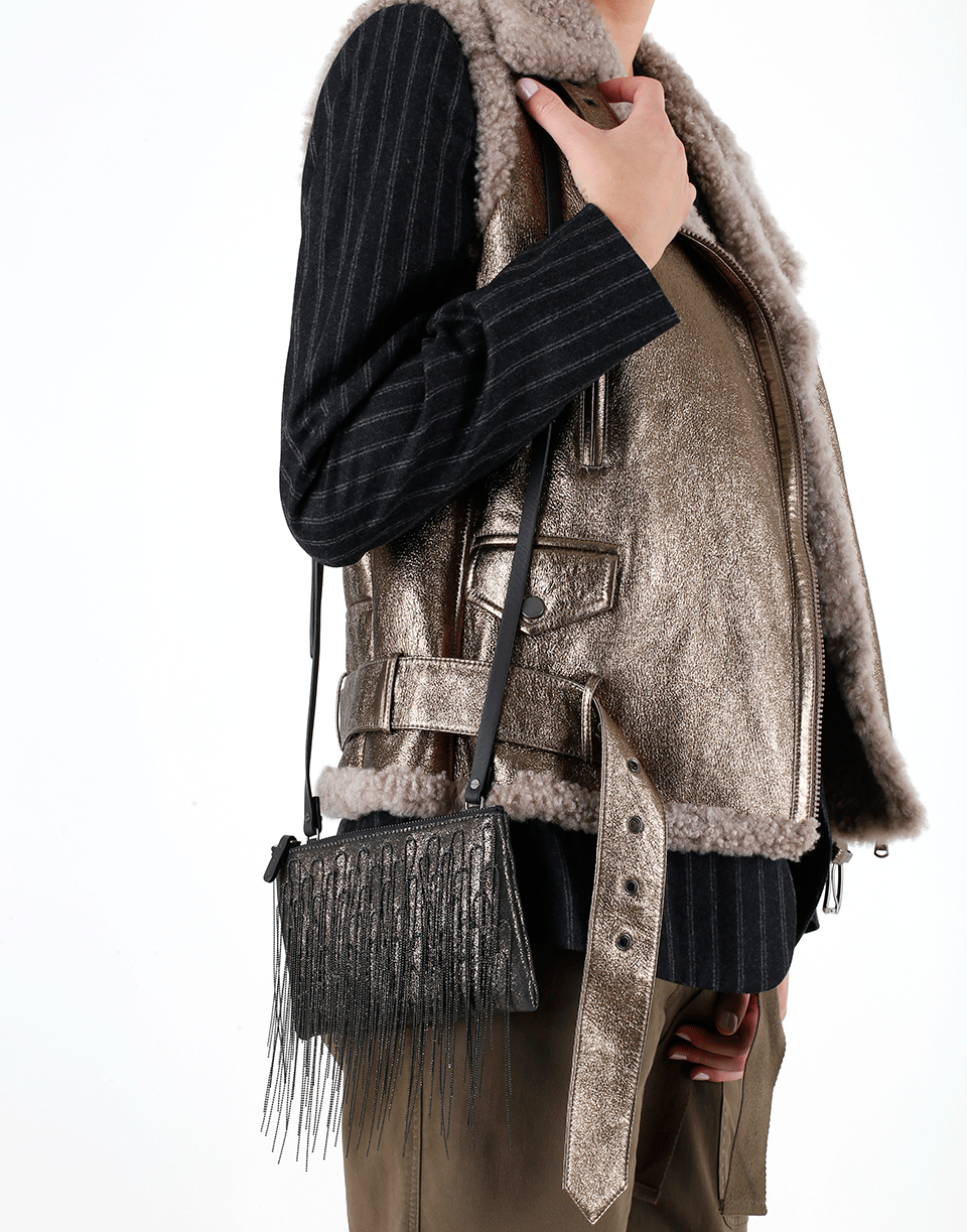 BRUNELLO CUCINELLI-Mini Zip Crossbody-ANTHRACI