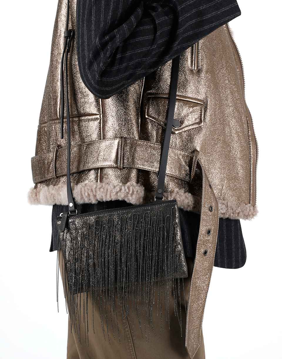 BRUNELLO CUCINELLI-Mini Zip Crossbody-ANTHRACI