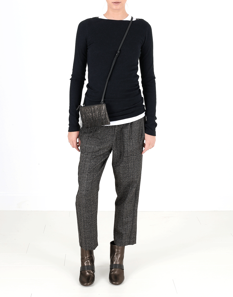 BRUNELLO CUCINELLI-Mini Zip Crossbody-ANTHRACI