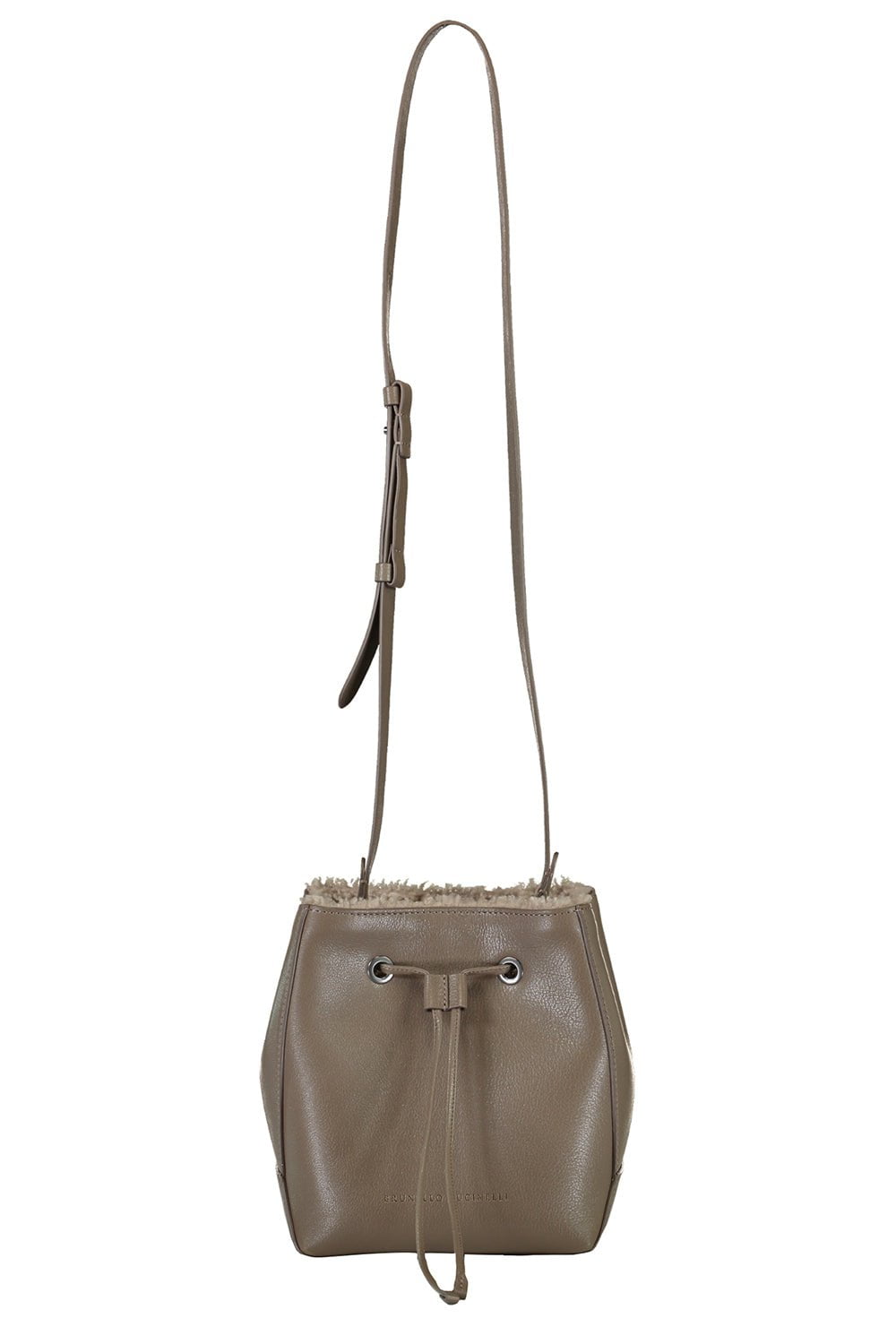 BRUNELLO CUCINELLI-Classic Bucket Bag-BROWN